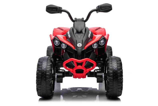 Can-am Renegade electric Ride-on quad, red, single seater, front and rear suspension, LED lights, Li