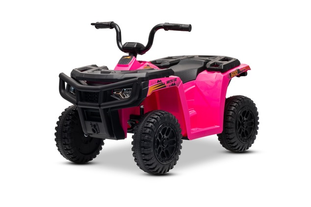Licensed electric Ride-on quad Arctic Cat 12V with rear wheel drive, pink, LED lights, Lithium batte