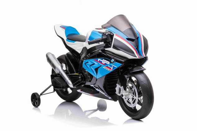 Electric Motorbike BMW HP4 RACE 12V, Licensed, blue, 12V battery, EVA soft wheels, 2 x 35W Engines, 