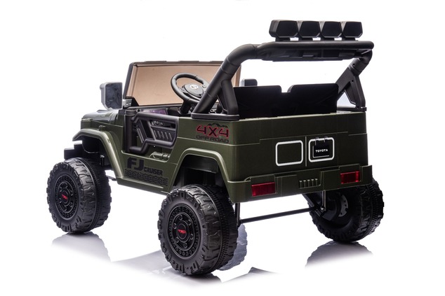 Electric Ride-on car Toyota FJ Cruiser XXL with 4x4 drive, licensed (Two-seater), green, Portable li