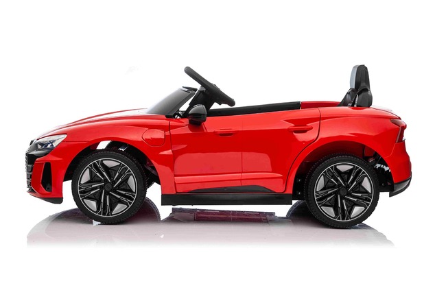 Electric Ride-on car Audi RS E-tron GT 12V, red, wide single seat, 2.4 GHz remote control, USB / AUX