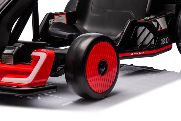 Licensed ride-on Drift Kart AUDI 24V, red, LED lights, 2 x 150W Motor, Drift mode with a speed of 12