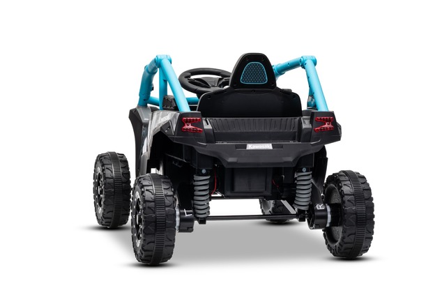 Electric Ride-on car Kawasaki TERYX KRX 1000 12V, blue, single seat, rear axle suspension, 2.4 Ghz r