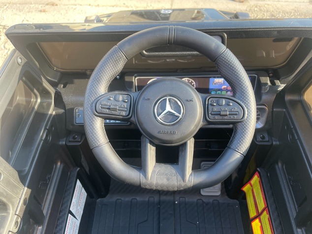 Electric ride-on car Mercedes G with high doors, black, Single seater, 12V battery, 2.4 GHz Remote c