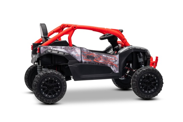Electric Ride-on car Kawasaki TERYX KRX 1000 12V, red, single seat, rear axle suspension, 2.4 Ghz re