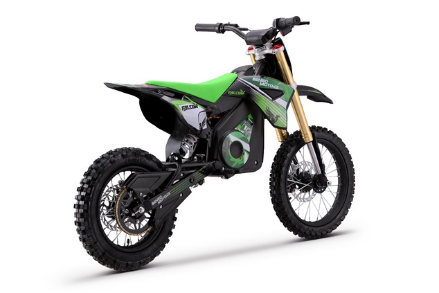 Elektro Dirtbike für Kinder 1600 W | Beneo Motors Falcon Grün | Ab 8 Jahren | 48-V-Lithium-Akku | Ge