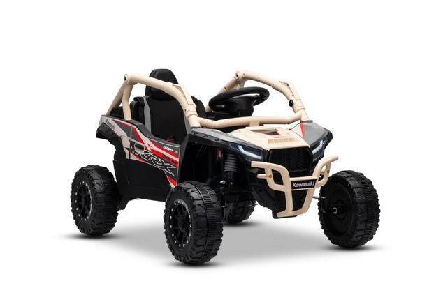 Electric Ride-on car Kawasaki TERYX KRX 1000 12V, khaki, single seat, rear axle suspension, 2.4 Ghz 