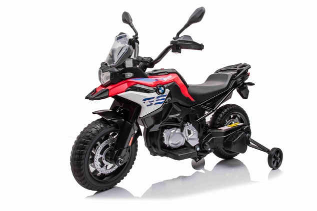 Electric Motorbike BMW F850 GS, Licensed, 12V battery, EVA soft wheels, 2 x 35W Engines, LED Lights,