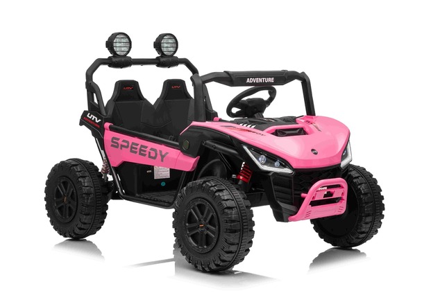 Auto elettrica per bambini T-REX Ride 4x4 24V | 2 posti | Rosa | Lettore MP3 con ingresso USB/AUX | 