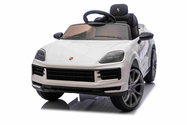 Electric Ride-on car Porsche Cayenne 12V with rear-wheel drive - Licensed (Single seat), white, Lith