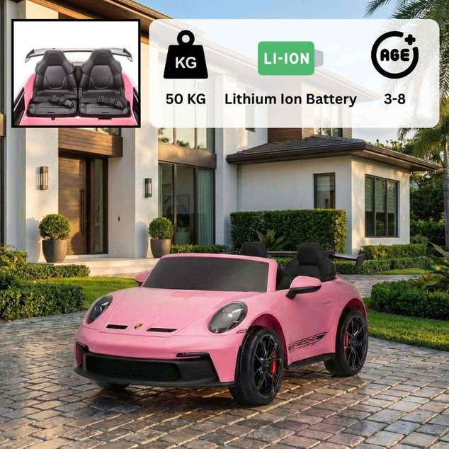Kids Electric Ride-On Porsche 911 GT3 24V 4x4 | Licensed | Beneo Motors | 2 Seater | Lithium Battery