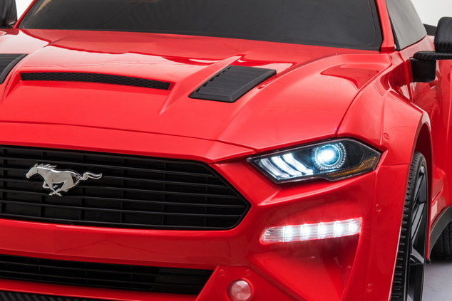 Drift electric ride-on car Ford Mustang 24V, red, Smooth Drift wheels, 2 x 25000 rpm Engines, Drift