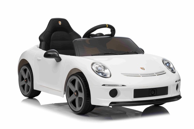 Electric Ride-on car RUF GT 12V, white, Opening doors, 2.4 GHz remote control, LED lights front and 