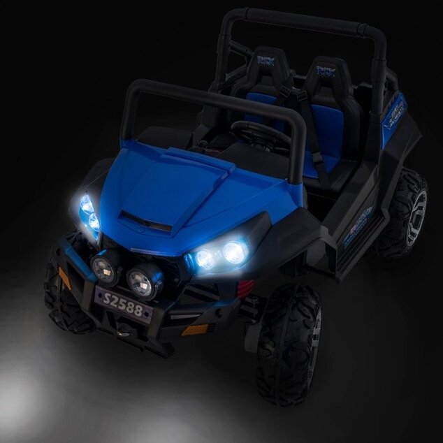 Electric Ride-On Toy Car RSX buggy 2X 12V/7Ah White - 2.4Ghz, 4 X MOTOR, remote control, two-seats i