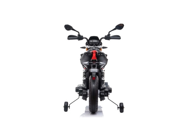 Moto électrique enfant APRILIA DORSODURO 900 sous licence, batterie 12V, roues EVA souples, 2 × 18 W
