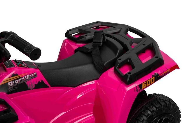 Licensed electric Ride-on quad Arctic Cat 12V with rear wheel drive, pink, LED lights, Lithium batte
