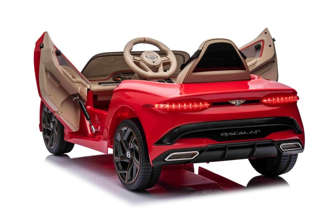 Electric Ride-on car Bentley Bacalar 12V, red, Doors opening upwards, 2.4 GHz remote control, LED li