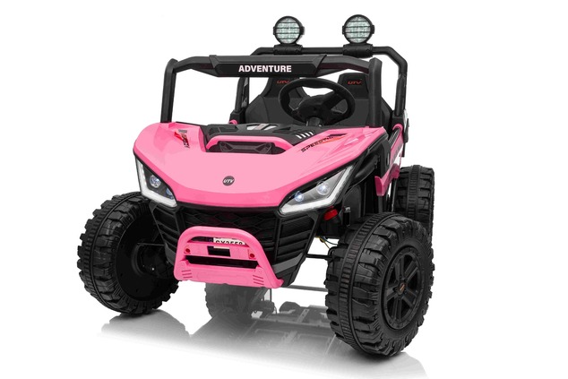 Auto elettrica per bambini T-REX Ride 4x4 24V | 2 posti | Rosa | Lettore MP3 con ingresso USB/AUX | 