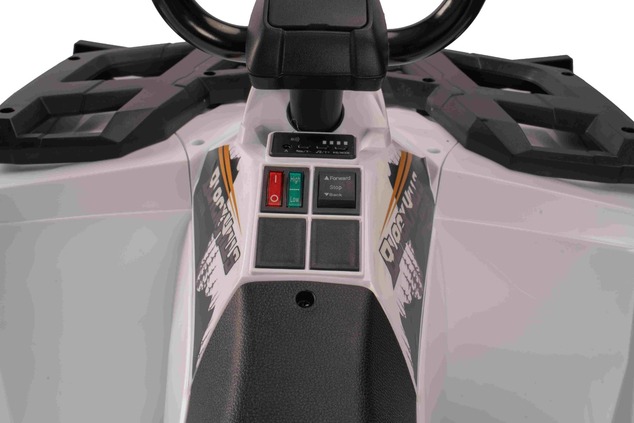 Licensed electric Ride-on quad Arctic Cat 12V with rear wheel drive, white, LED lights, Lithium batt