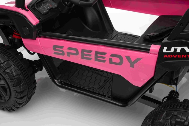 Auto elettrica per bambini T-REX Ride 4x4 24V | 2 posti | Rosa | Lettore MP3 con ingresso USB/AUX | 