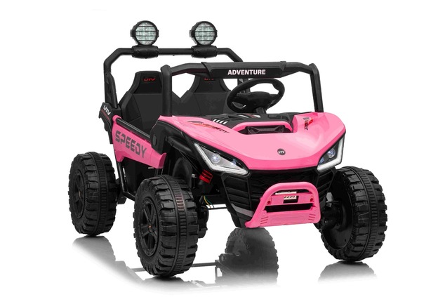 Auto elettrica per bambini T-REX Ride 4x4 24V | 2 posti | Rosa | Lettore MP3 con ingresso USB/AUX | 