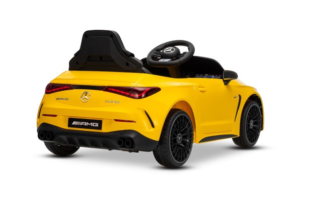 Electric Ride-on car Mercedes CLE 12V with rear-wheel drive, yellow, Single seater, Lithium battery,