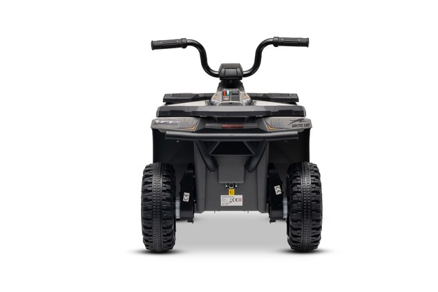 Licensed electric Ride-on quad Arctic Cat 12V with rear wheel drive, grey, LED lights, Lithium batte