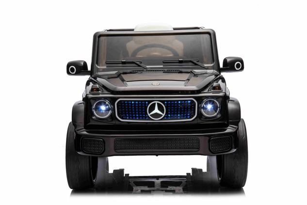 Electric Ride-on car Mercedes-Benz EQG 12V, black, LED underlighted body parts, Functional front and