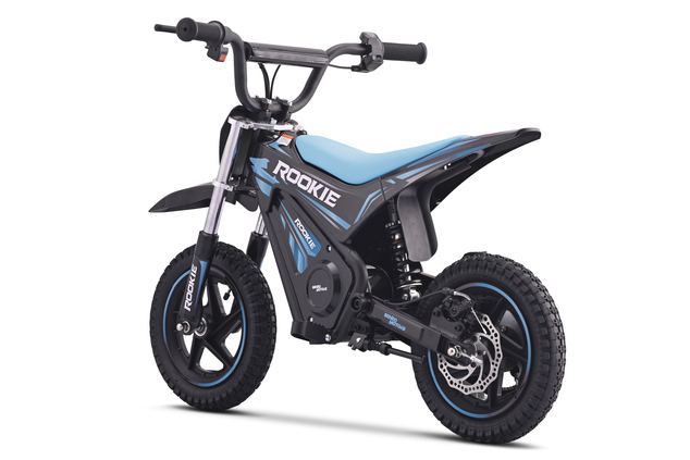 Pocket bike eléctrica para niños ROOKIE 24V (12") | Batería de litio | Motor sin escobillas 250 W | Freno de disco