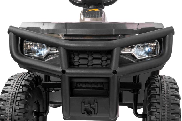 Licensed electric Ride-on quad Arctic Cat 12V with rear wheel drive, grey, LED lights, Lithium batte