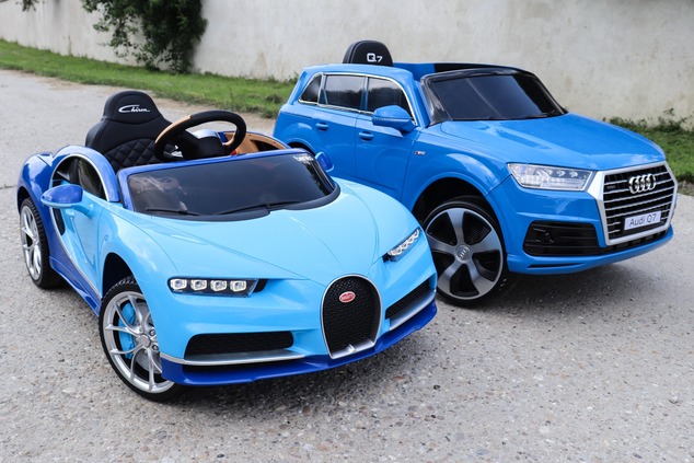 Auto elettrica per bambini Audi Q7 Quattro 12V | Blu verniciato | Modello con licenza ufficiale | Ba