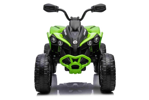 Can-am Renegade electric Ride-on quad, green, single seater, front and rear suspension, LED lights, 