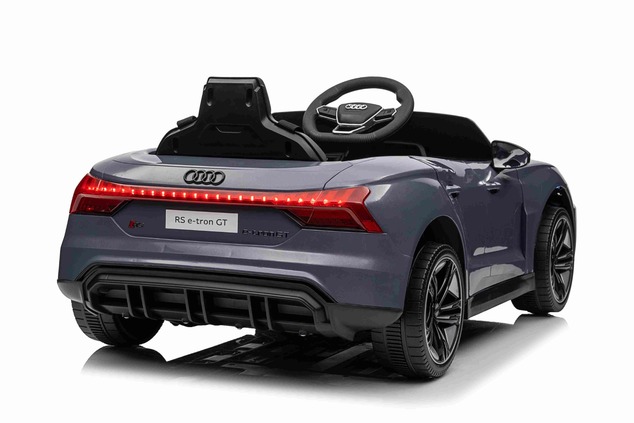 Electric Ride-on car Audi RS E-tron GT 12V, grey, wide single seat, 2.4 GHz remote control, USB / AU