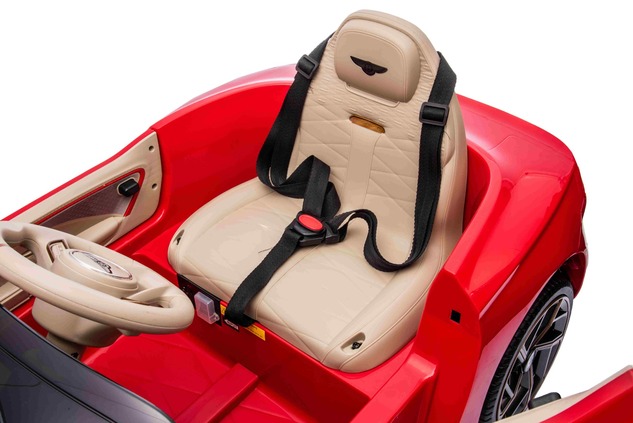 Electric Ride-on car Bentley Bacalar 12V, red, Doors opening upwards, 2.4 GHz remote control, LED li