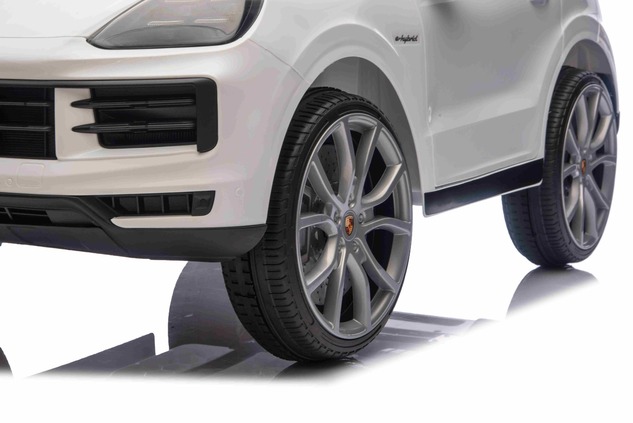 Electric Ride-on car Porsche Cayenne 12V with rear-wheel drive - Licensed (Single seat), white, Lith