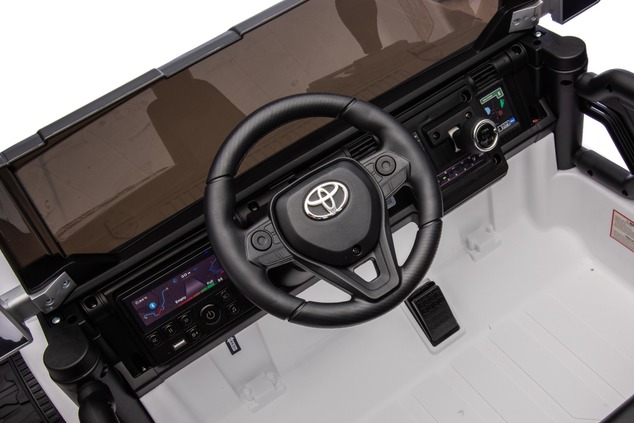 Electric Ride-on car Toyota FJ Cruiser XXL with 4x4 drive, licensed (Two-seater), white, Portable li