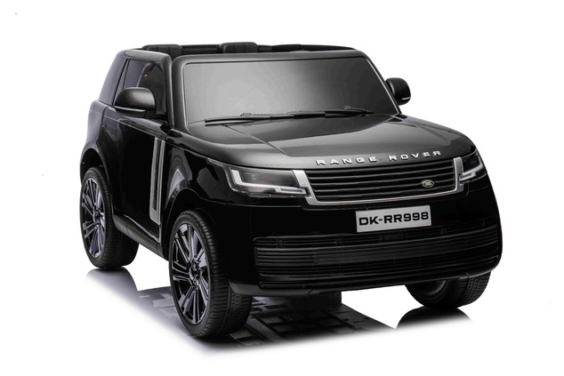 Electric Ride-on car Range Rover Model 2023, Two Seater, Black, Leatherette Seats, Radio with USB In
