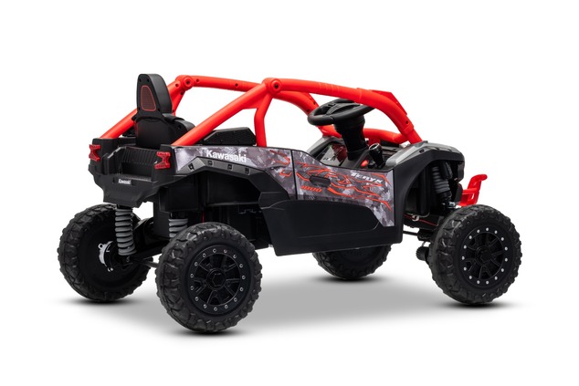 Electric Ride-on car Kawasaki TERYX KRX 1000 12V, red, single seat, rear axle suspension, 2.4 Ghz re