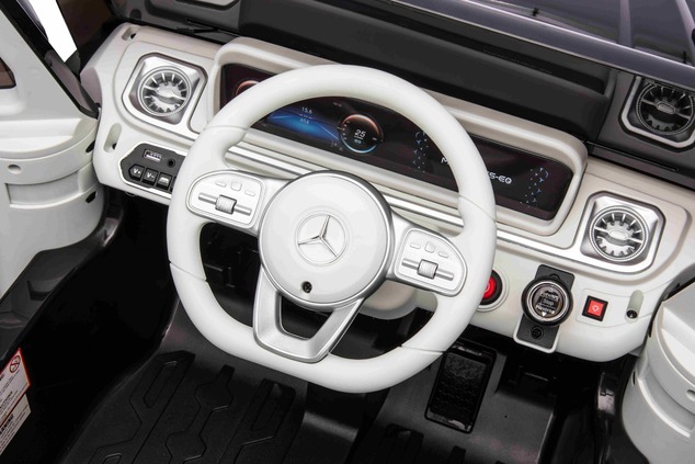 Electric Ride-on car Mercedes-Benz EQG 12V, black, LED underlighted body parts, Functional front and