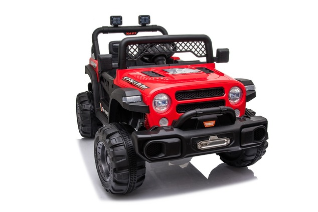 All Ride electric car with rear-wheel drive, red, 12V battery, High chassis, wide seat, Suspension o