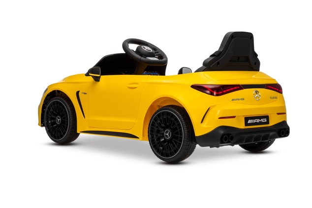 Electric Ride-on car Mercedes CLE 12V with rear-wheel drive, yellow, Single seater, Lithium battery,