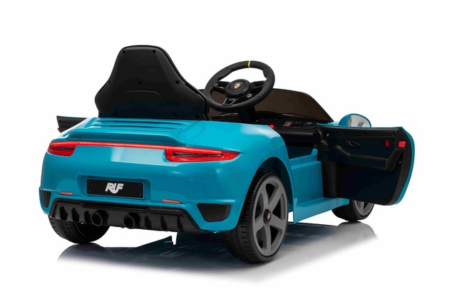 Electric Ride-on car RUF GT 12V, blue, Opening doors, 2.4 GHz remote control, LED lights front and r