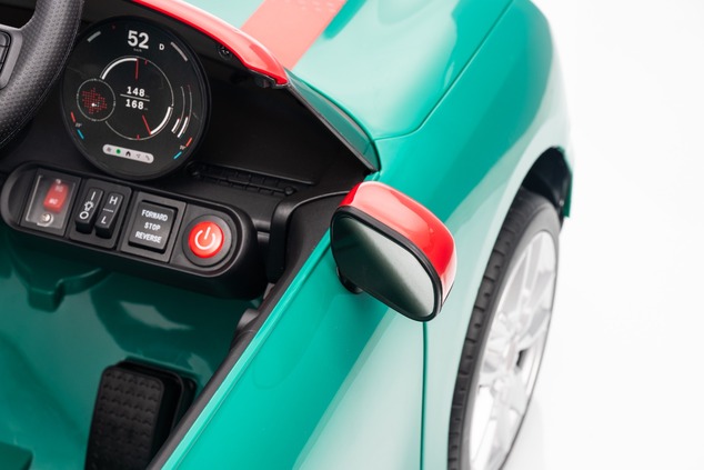 Electric Ride-on car Mini Cooper 12V, green, MP3 Player with USB and Bluetooth connection, 2.4 GHz r