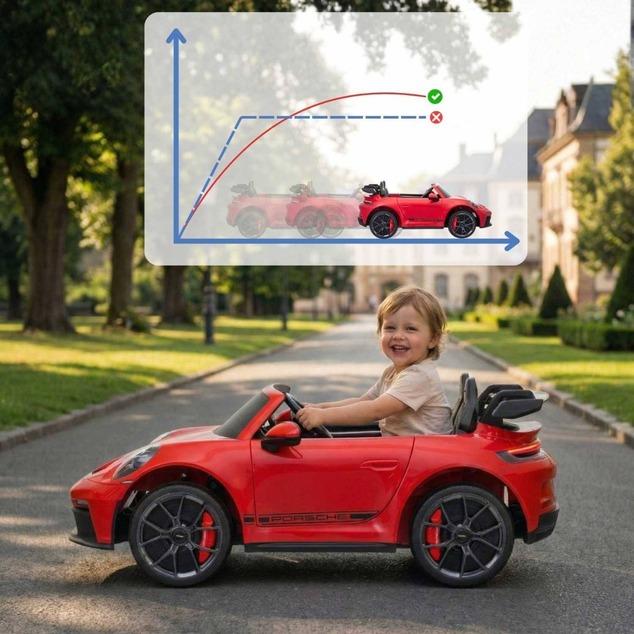 Porsche 911 GT3 macchina elettrica per bambini 24V 4x4 | con licenza | Beneo Motors | 2 posti | Batt