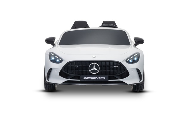 Electric Ride-on car Mercedes GT63 AMG 24V with 4x4 drive, white, Two-seater, Adjustable driver's se