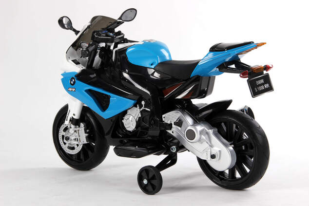 Moto électrique enfant BMW S 1000 RR, véhicule à batterie, sous licence, roues EVA souples, cadre en