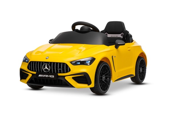 Electric Ride-on car Mercedes CLE 12V with rear-wheel drive, yellow, Single seater, Lithium battery,
