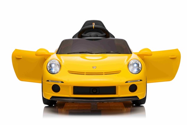 Electric Ride-on car RUF GT 12V, yellow, Opening doors, 2.4 GHz remote control, LED lights front and