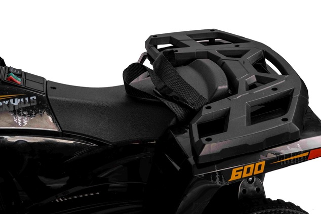 Licensed electric Ride-on quad Arctic Cat 12V with rear wheel drive, black, LED lights, Lithium batt