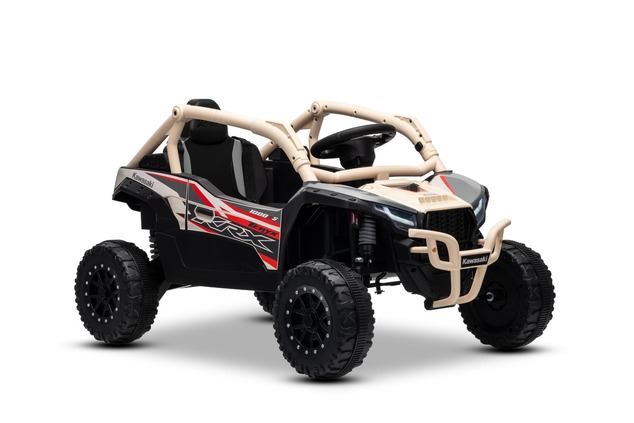 Electric Ride-on car Kawasaki TERYX KRX 1000 12V, khaki, single seat, rear axle suspension, 2.4 Ghz 